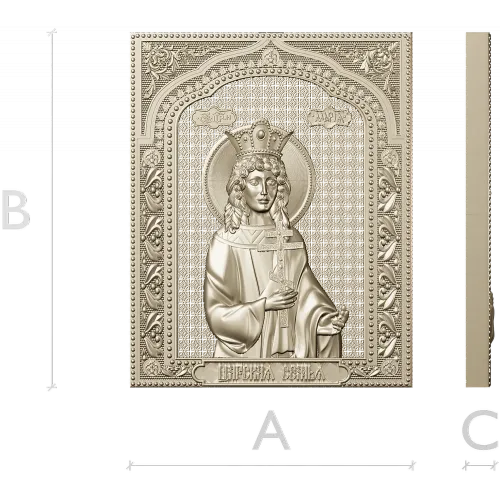 Tsarevna Maria - High-Relief Icon STL for CNC