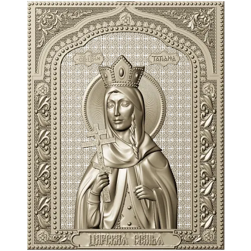 Princess Tatiana - detailed STL 3D icon relief for CNC