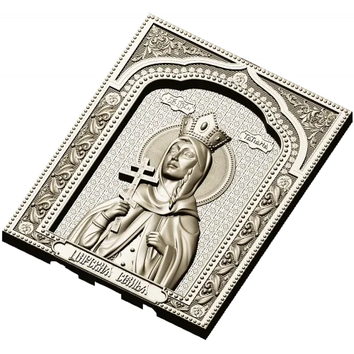 Princess Tatiana - detailed STL 3D icon relief for CNC