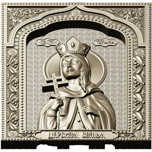Princess Tatiana - detailed STL 3D icon relief for CNC