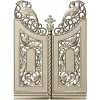 3D модель Царские врата для ЧПУ (STL) - ажурные створки с птицами и крестом