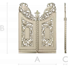 3D модель Царские врата для ЧПУ (STL) - ажурные створки с птицами и крестом