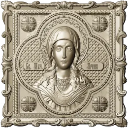 Молитвенная Ирина - иконный барельеф