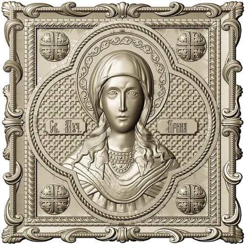 Martyr Irene - STL Icon Relief for CNC