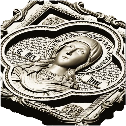 Martyr Irene - STL Icon Relief for CNC