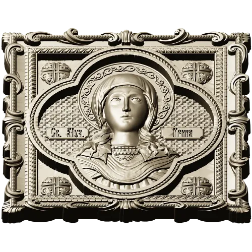 Martyr Irene - STL Icon Relief for CNC