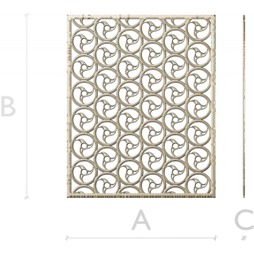 Spiral Trinity Panel - decorative STL 3D model for CNC