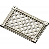 Декоративная решётка с ромбическим узором и розетками - 3D модель STL для ЧПУ