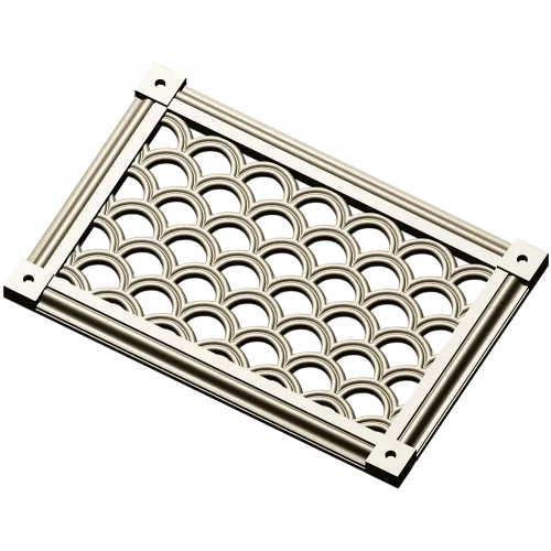 Scallop Lattice Panel - STL 3D model for CNC routing