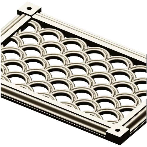 Scallop Lattice Panel - STL 3D model for CNC routing