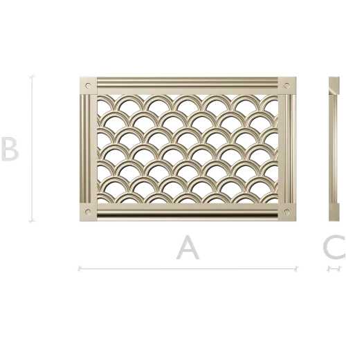 Scallop Lattice Panel - STL 3D model for CNC routing