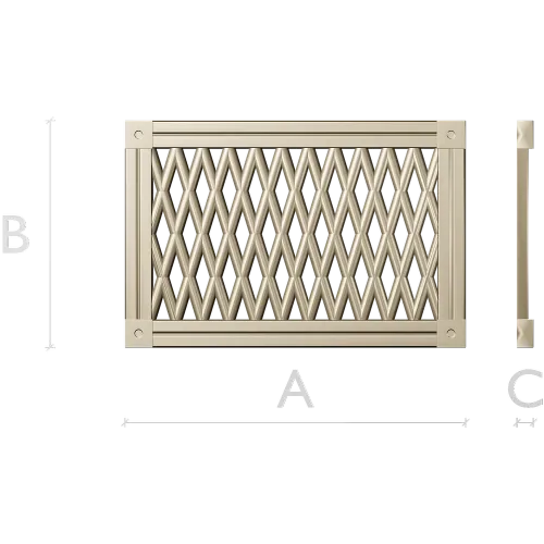 Diamond Lattice Grille - STL 3D Model for CNC