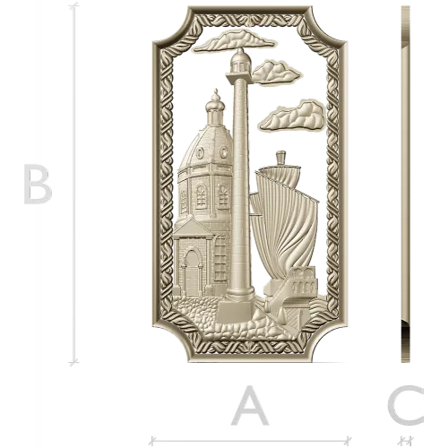 Harbor Relief Panel - STL 3D model for CNC carving