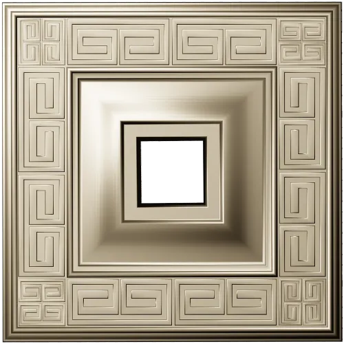 Meander Square Rosette - STL 3D Model for CNC