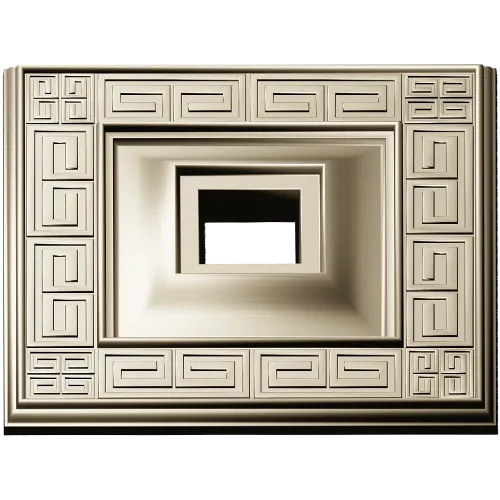 Meander Square Rosette - STL 3D Model for CNC