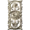 Baroque Vertical Rosette Panel - STL 3D Model for CNC