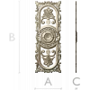 Baroque Vertical Rosette Panel - STL 3D Model for CNC