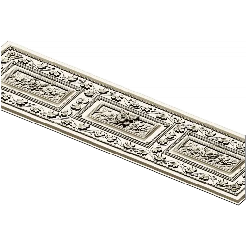 Ornate Acanthus Tri-Medallion Panel STL for CNC