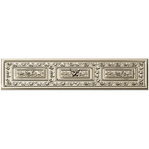 Ornate Acanthus Tri-Medallion Panel STL for CNC