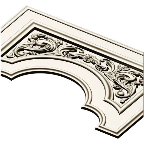 Ornate Arch Relief Panel STL for CNC Milling