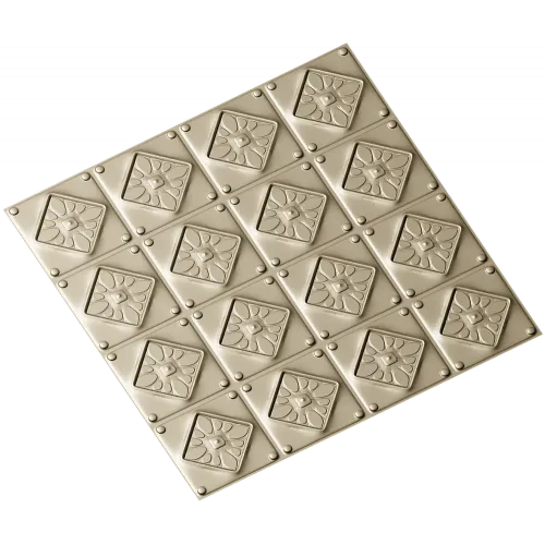 Diamond Rosette Decorative Panel - STL 3D model for CNC