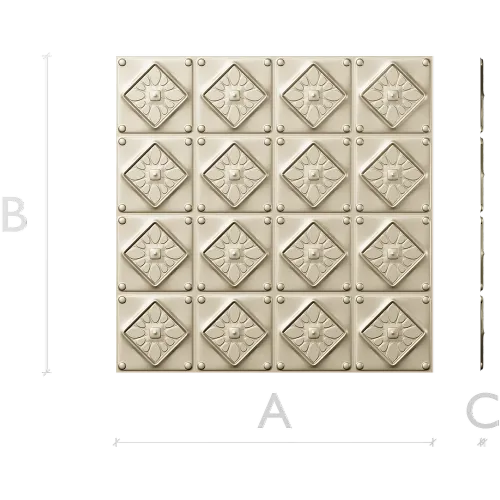 Diamond Rosette Decorative Panel - STL 3D model for CNC