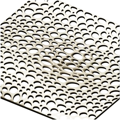 Cellular Wave Decorative Panel - STL 3D model for CNC