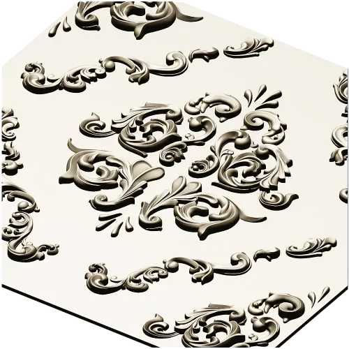 Baroque Square Rosette Panel - STL 3D Model for CNC Router