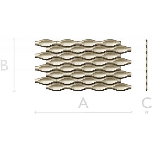 Wave Pod Decorative Panel - STL 3D Model for CNC