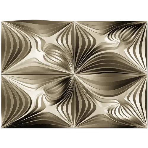 Ornamental Floral Square Panel STL for CNC
