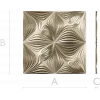 Ornamental Floral Square Panel STL for CNC