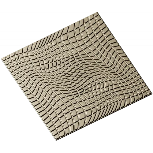 Warped Mosaic Decorative Panel STL