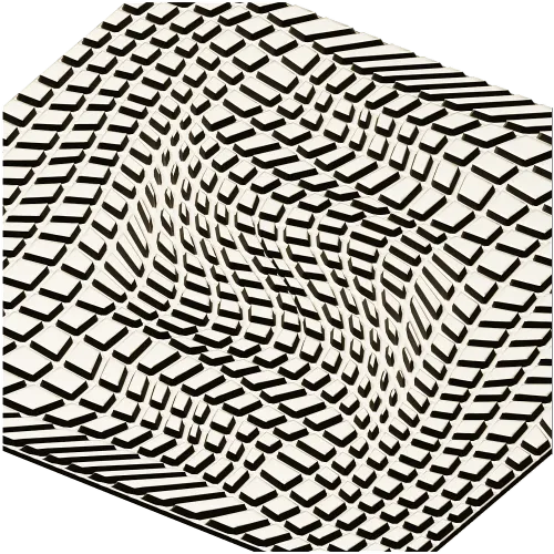 Warped Mosaic Decorative Panel STL