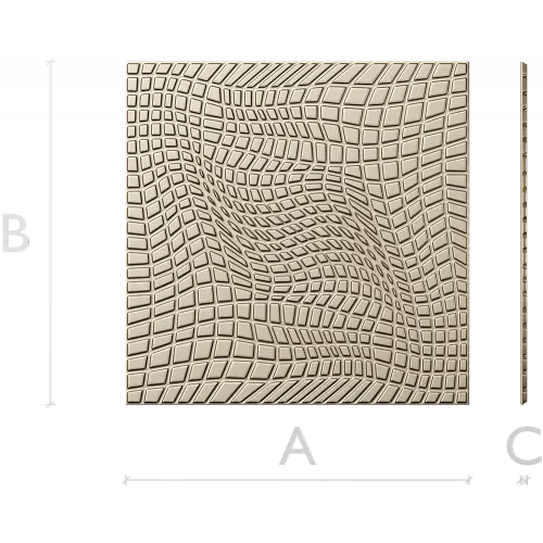 Warped Mosaic Decorative Panel STL