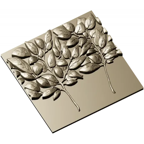 Twin Leaf Decorative Panel STL