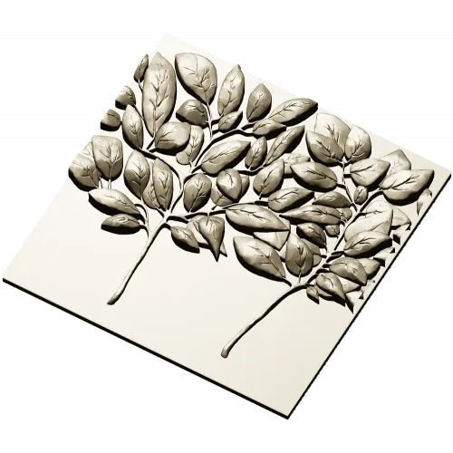 Twin Leaf Decorative Panel STL