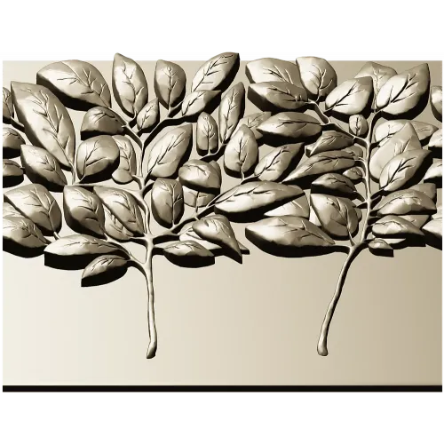 Twin Leaf Decorative Panel STL