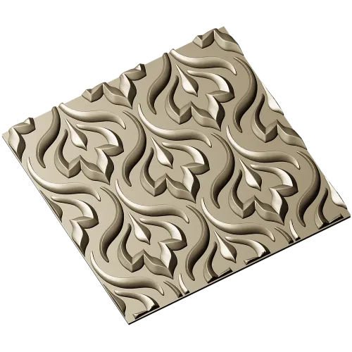 Ornate Floral Panel Relief STL