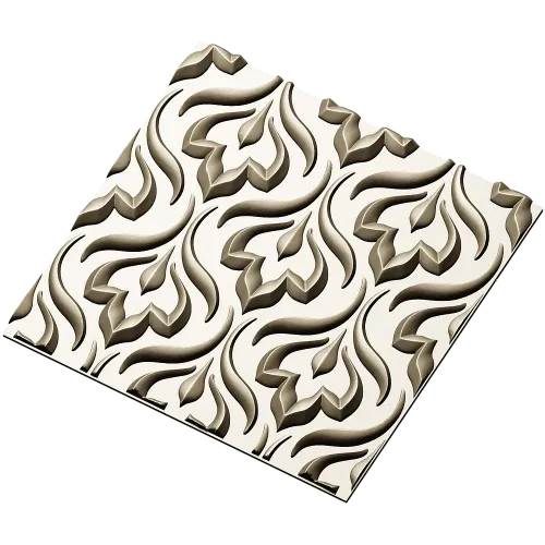Ornate Floral Panel Relief STL