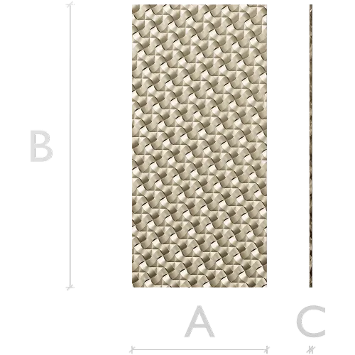 Woven Ribbon Decorative Panel STL for CNC