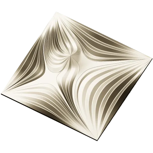 Radiant Wave Square Panel STL for CNC