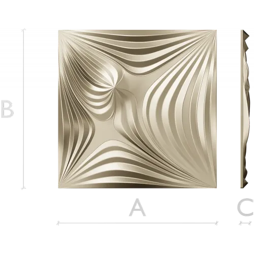 Radiant Wave Square Panel STL for CNC