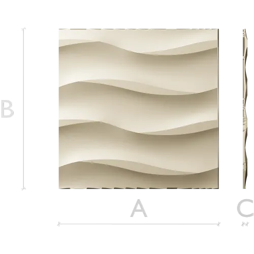 Undulating Wave Decorative Panel STL