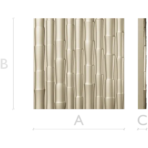Bamboo Relief Panel STL for CNC