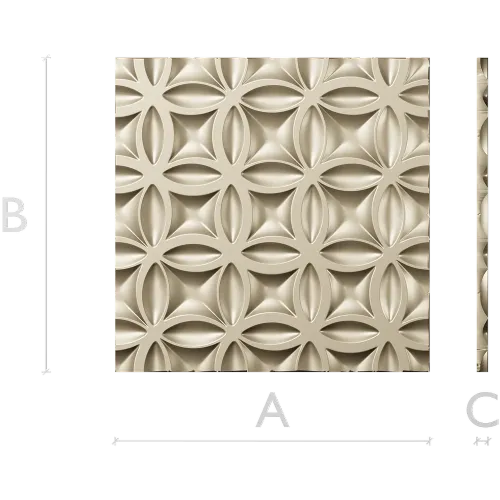Petal Mosaic Decorative Panel STL