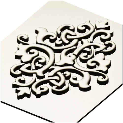 Arabesque Diamond Relief Panel STL