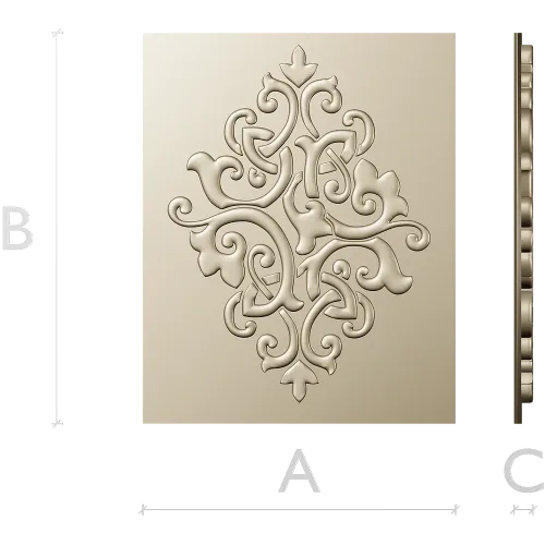 Arabesque Diamond Relief Panel STL