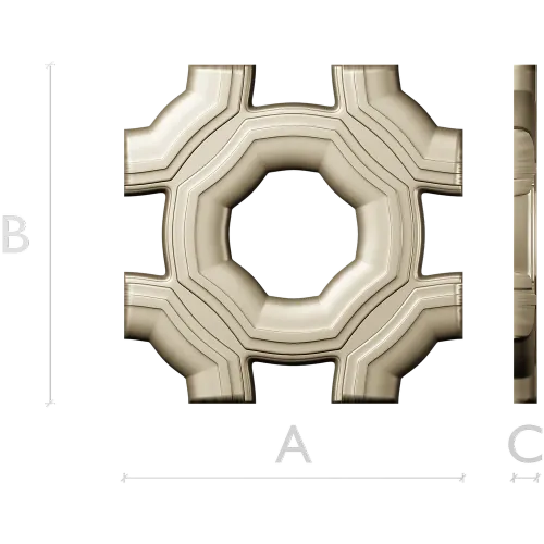 Helios Rosette - high-relief STL 3D model for CNC carving