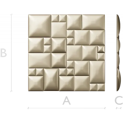 Quilted Cube Panel - 3D STL relief for CNC
