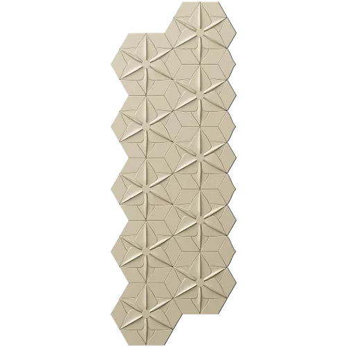 HexaFlora decorative hex panel - STL 3D model for CNC
